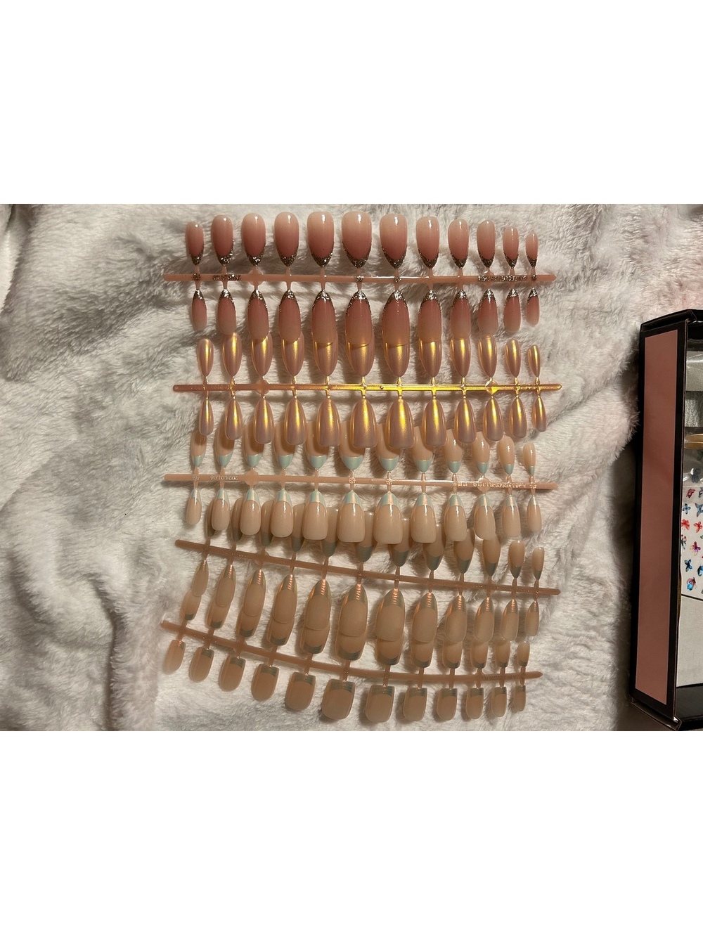 Jofay Fashion Press On Nails Set with Nail Glue, Files, and Nail Stickers